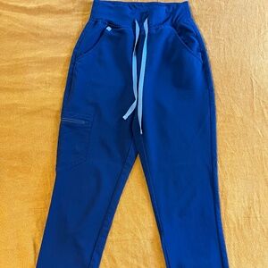 Figs Women's High Waisted Zamora Navy Jogger Scrub Pants Size XXS
